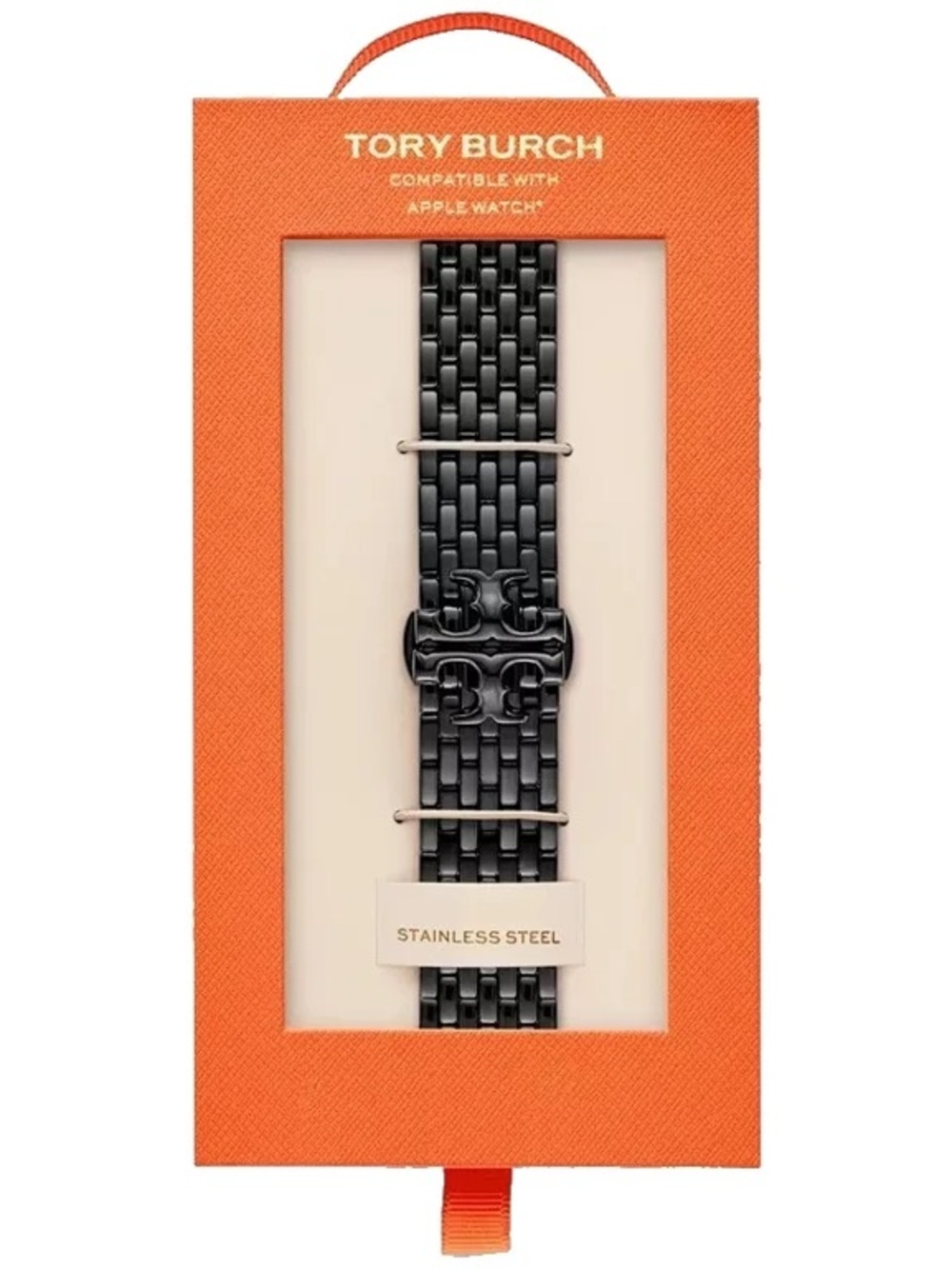 🖤 Tory Burch Eleanor Black Stainless Steel Watch Band for Apple Watch Bracelet